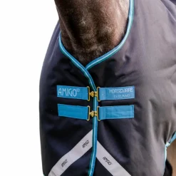 Horseware - Couverture d'extérieur Amigo Bravo 12 Original marine/ turquoise 50g
