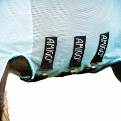 Horseware - Couverture d'extérieur anti-mouches Amigo Petite Bug Rug azur/ noir/ blanc