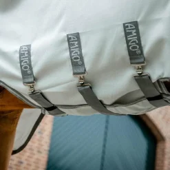 Horseware - Couverture d'extérieur Amigo Ripstop Hoody argent/ titanium grey/ argent