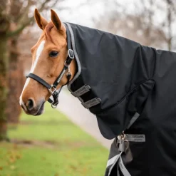 Horseware - Couverture d'extérieur Amigo Bravo Integrated Turnout noir/ titanium grey/ argent 50g