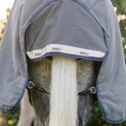 Horseware - Couverture d'extérieur Rhino HexStop Plus Pony gris/ indigo/ marine 250g