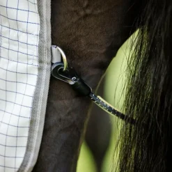 Horseware - Couverture d'extérieur Amigo Summer Plus marine check/ titanium grey/ argent