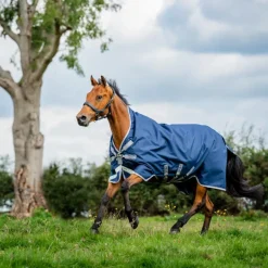 Horseware - Couverture d'extérieur Amigo Wug Turnout marine/ titanium grey/ argent 50g