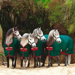 Horseware - Couverture d'extérieur Rambo Original vert/ rouge 400g