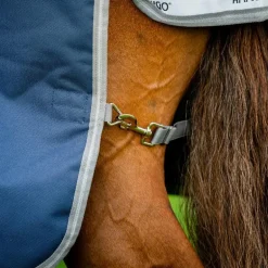 Horseware - Couverture d'extérieur Amigo Bravo 12 Plus marine/ titanium gris/ argent 250g