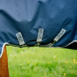 Horseware - Couverture d'extérieur Amigo Bravo 12 Plus marine/ titanium gris/ argent 250g