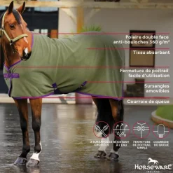 Horseware - Couverture polaire Amigo Fleece Cooler bramble/ winterberry et taupe