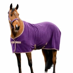 Horseware - Couverture polaire Amigo Fleece Cooler winterberry et taupe