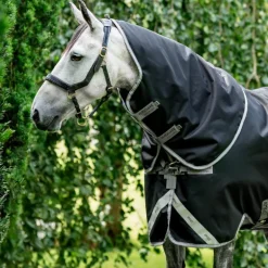 Horseware - Couvre-cou Amigo Bravo XL Turnout noir/ titanium grey/ argent 0g