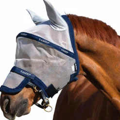 Horseware - Masque anti-insectes Rambo Fly Mask argent/ marine