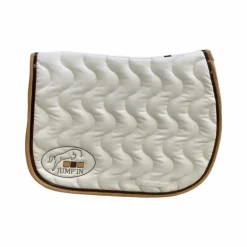 Jump'In - Tapis de selle Jumpad Écusson blanc/ choco/ caramel