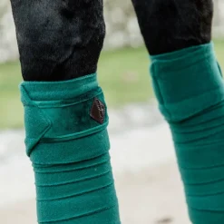 Kentucky Horsewear - Bandes de polo velvet vert foncé (x4)