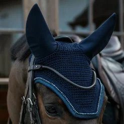 Kentucky Horsewear - Bonnet anti-bruit Glitters marine