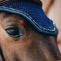 Kentucky Horsewear - Bonnet anti-bruit Glitters marine