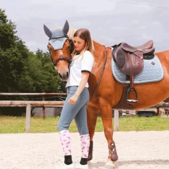 Kentucky Horsewear - Bonnet Wellington velvet bleu ciel