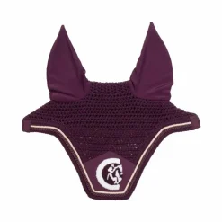 Kentucky Horsewear - Bonnet pour chevaux anti-bruits Wellington 3D Logo Rope violet