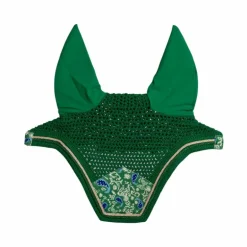 Kentucky Horsewear - Bonnet pour chevaux Wellington Velvet Printing paisley garden vert/ marine