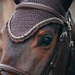 Kentucky Horsewear - Bonnet long Stone & Pearl marron