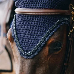 Kentucky Horsewear - Bonnet long Stone & Pearl marine