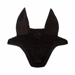 Kentucky Horsewear - Bonnet pour chevaux anti-bruits Wellington Velvet Mini Pearls noir