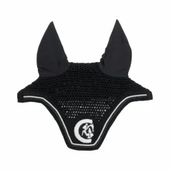 Kentucky Horsewear - Bonnet anti-mouches Wellington 3D Logo corde noir