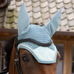 Kentucky Horsewear - Bonnet pour chevaux Wellington Velvet Printing flags light blue