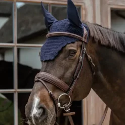 Kentucky Horsewear - Bonnet pour chevaux anti-bruit Wellington Wave marine