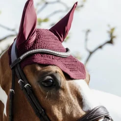 Kentucky Horsewear - Bonnet anti-mouche Wellington bordeaux