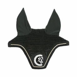 Kentucky Horsewear - Bonnet anti-mouches Wellington 3D Logo corde vert pin