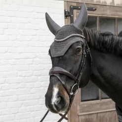 Kentucky Horsewear - Bonnet anti-mouche Wellington anti-bruit gris