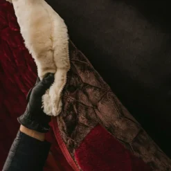 Kentucky Horsewear - Couverture de présentation velvet bordeaux pour minis 160g