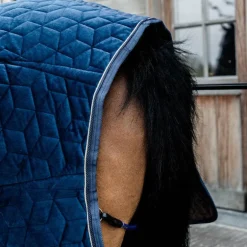 Kentucky Horsewear - Couverture de présentation velvet bleu marine 160g