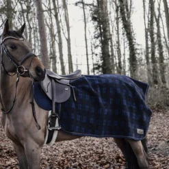 Kentucky Horsewear - Couvre reins carré Heavy Fleece à carreaux 0g