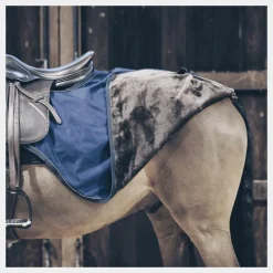 Kentucky Horsewear - Couvre-reins long imperméable marine 600D 0g