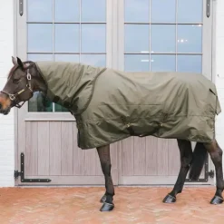Kentucky Horsewear - Couvre-cou couverture All Weather waterproof Pro kaki 150g