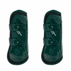 Kentucky Horsewear - Guêtres ouvertes Bamboo Elastic vert foncé x2