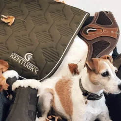 Kentucky Horsewear - Guêtres cheval Turnout Air mouton synthétique marron x2