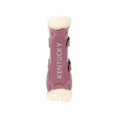 Kentucky Horsewear - Guêtres ouvertes mouton vegan Bamboo Elastic vieux rose x2