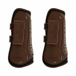 Kentucky Horsewear - Guêtres ouvertes velcro marron x2