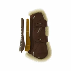 Kentucky Horsewear - Guêtres ouvertes mouton vegan Bamboo Elastic marron x2
