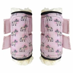 Kentucky Horsewear - Guêtres mouton antérieurs Sammy Collection vieux rose