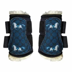 Kentucky Horsewear - Guêtres mouton antérieurs motif cheval Sammy Collection noir