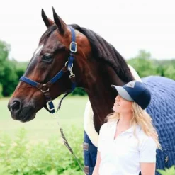 Kentucky Horsewear - Licol nylon tressé marine