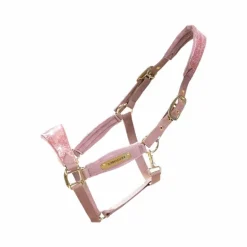 Kentucky Horsewear - Licol velvet paillette vieux rose