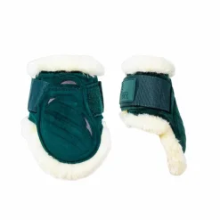 Kentucky Horsewear - Protège-boulets jeunes chevaux mouton vegan Velvet vert foncé