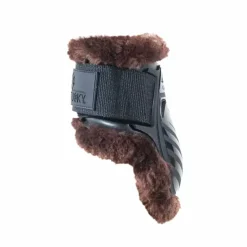 Kentucky Horsewear - Protège-boulets jeunes chevaux mouton vegan noir mouton marron