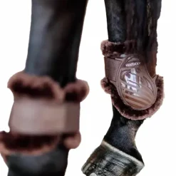 Kentucky Horsewear - Protège-boulets jeunes chevaux mouton vegan marron mouton marron