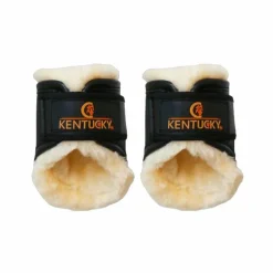 Kentucky Horsewear - Protège-boulets turnout cuir noir