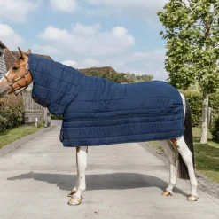 Kentucky Horsewear - Sous-couverture Skin friendly avec couvre-cou marine 150g