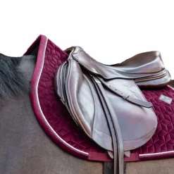 Kentucky Horsewear - Tapis de selle Velvet Jumping Bordeaux